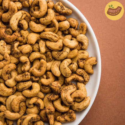 Crispaya Premium Black Pepper Cashews - Dry Roasted Whole Kaju - 200g